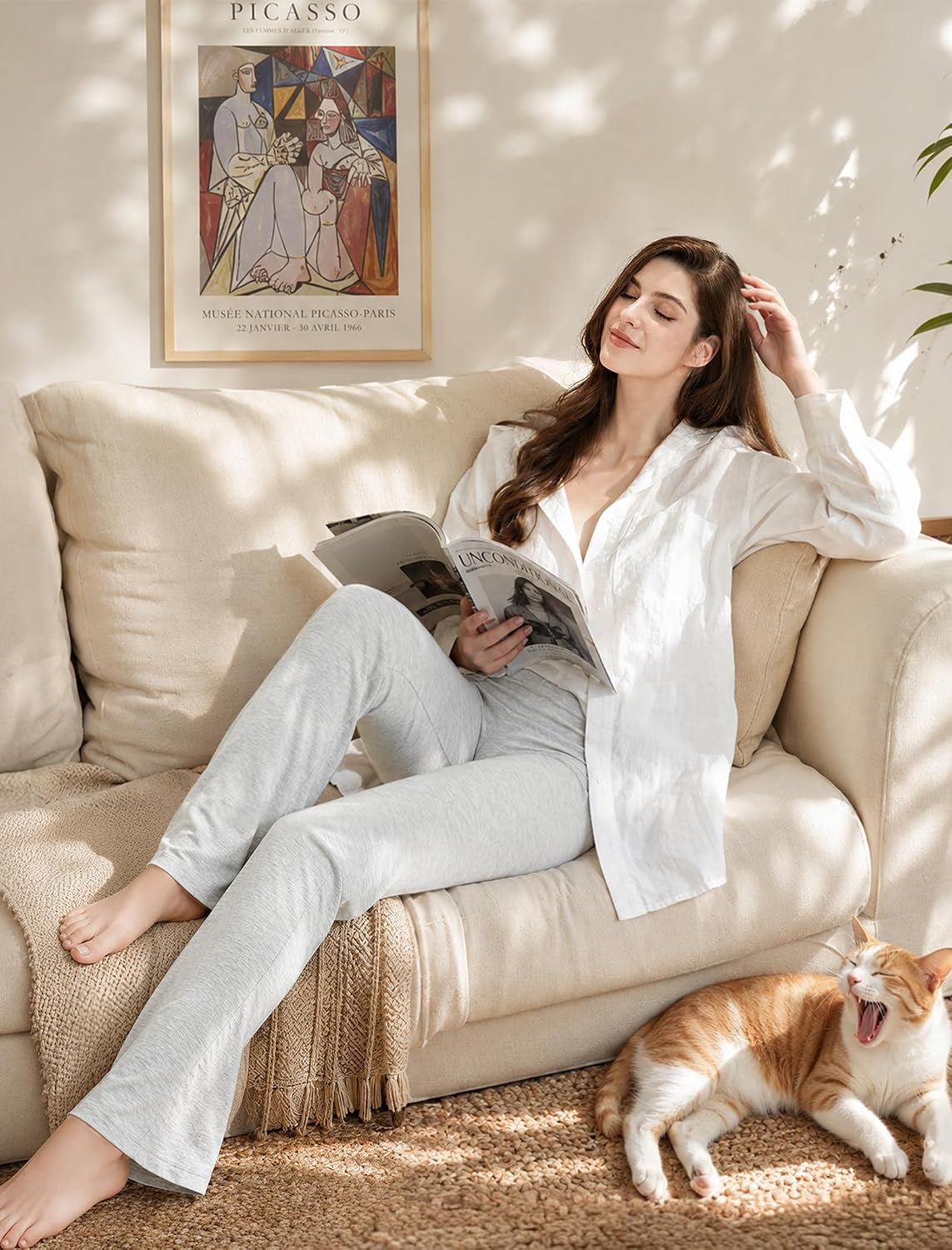 Detalle de COPYLEAF Flare Leggings in Modal-Blend Fabric