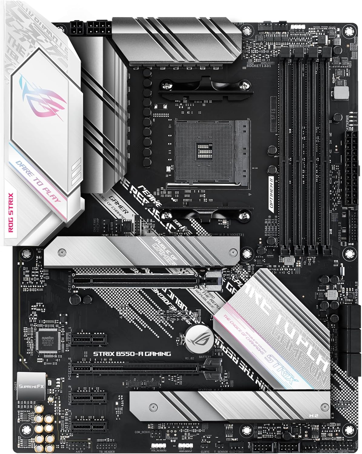 Detalle 2 de ASUS ROG Strix B550-A Gaming (ASUS WAVE) – B550 motherboard for PCIe 4.0-ready gaming connectivity