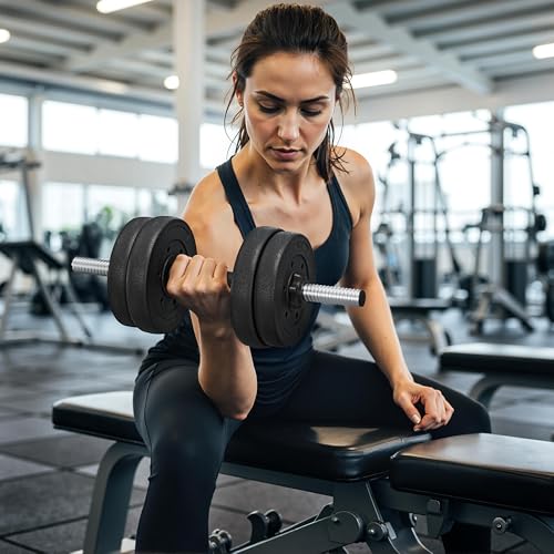 Thumbnail 6 de Yaheetech 30KG Adjustable Dumbbells Set – 2x15KG Free Weights for Home Gym