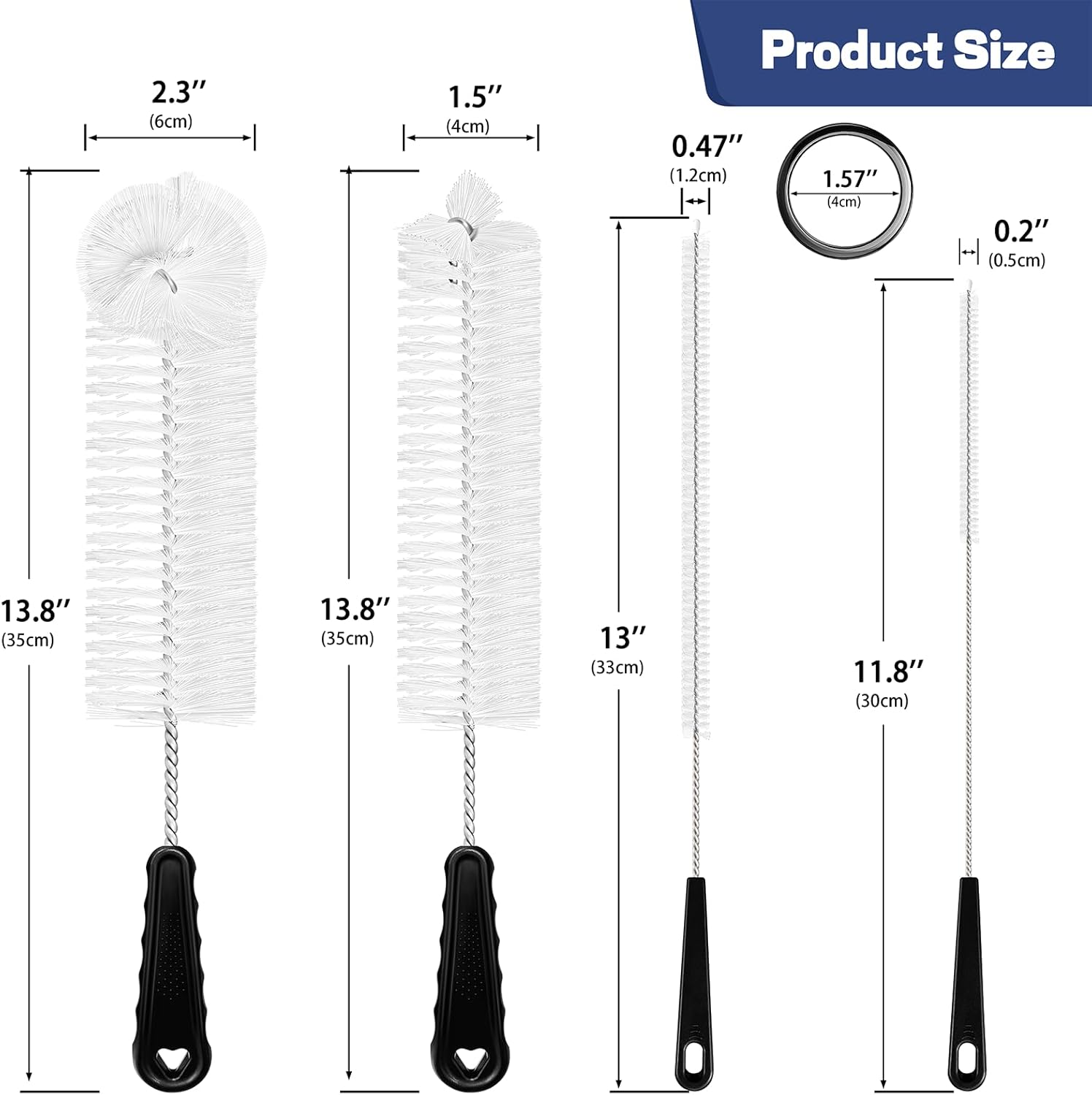 Thumbnail 1 de AZLIFEEU Bottle Brush 4-pack for Bottles