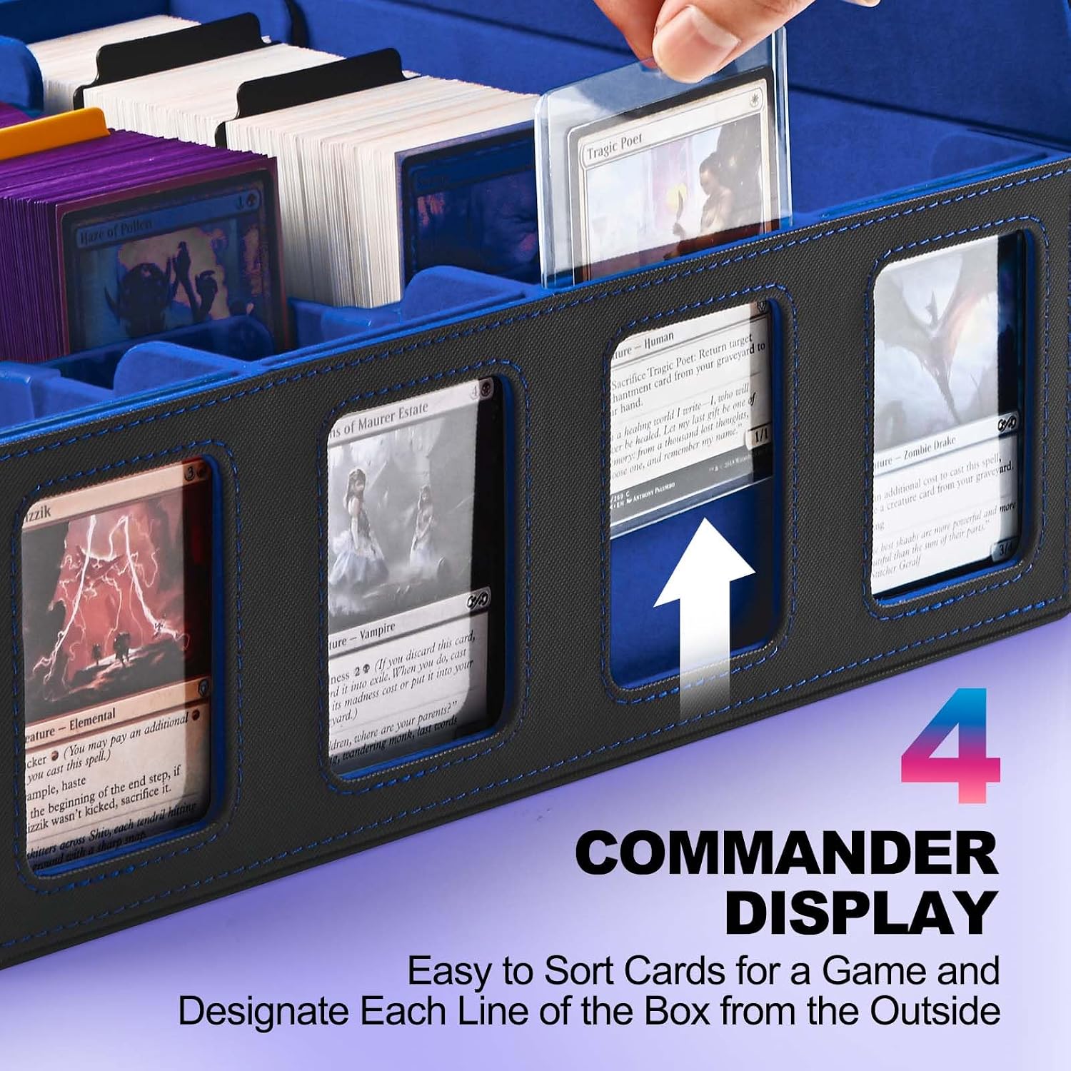 Detalle de UAONO Trading Card Storage Box with Commander Display