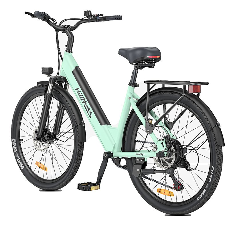 Thumbnail 1 de HillMiles MileCity 1 Verde 26" — Bici eléctrica para la ciudad con autonomía de hasta 100 km