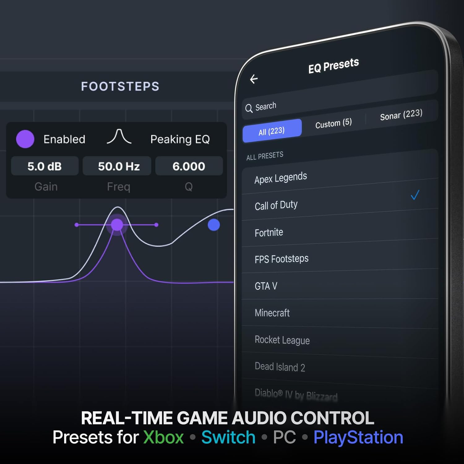 Detalle de SteelSeries Arctis Nova 7X Wireless Gen 2 (2.4GHz/Bluetooth) — Real-time game audio presets