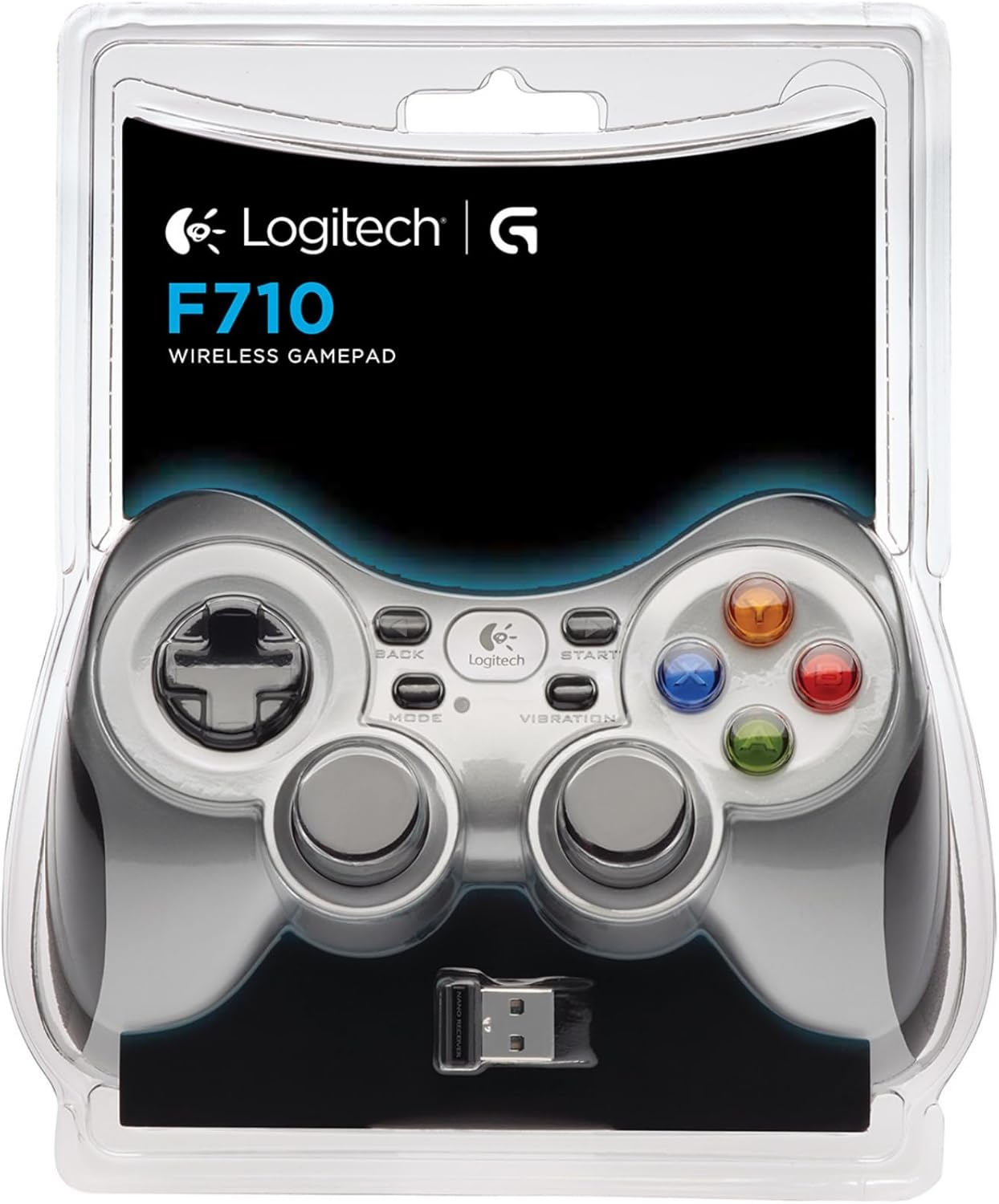Detalle de Logitech F710: kabelloses Gamepad mit konsoleähnlichem Layout – zuverlässig, flexibel und leicht einzurichten