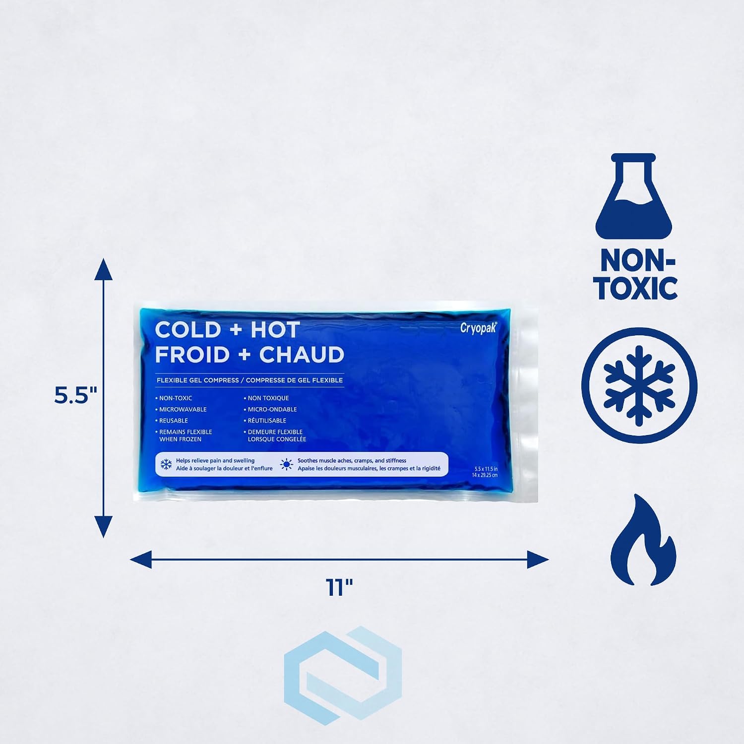 Thumbnail 6 de Cryopak FFHC Flexible Gel Compress, Reusable Hot or Cold Pack, 5.5 x 11 in