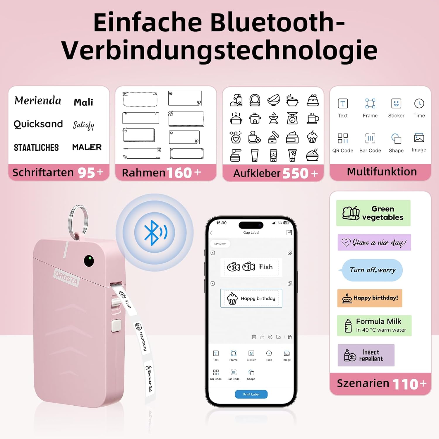 Thumbnail 1 de ORGSTA S001 Etikettendrucker 2000 mAh 🖨️