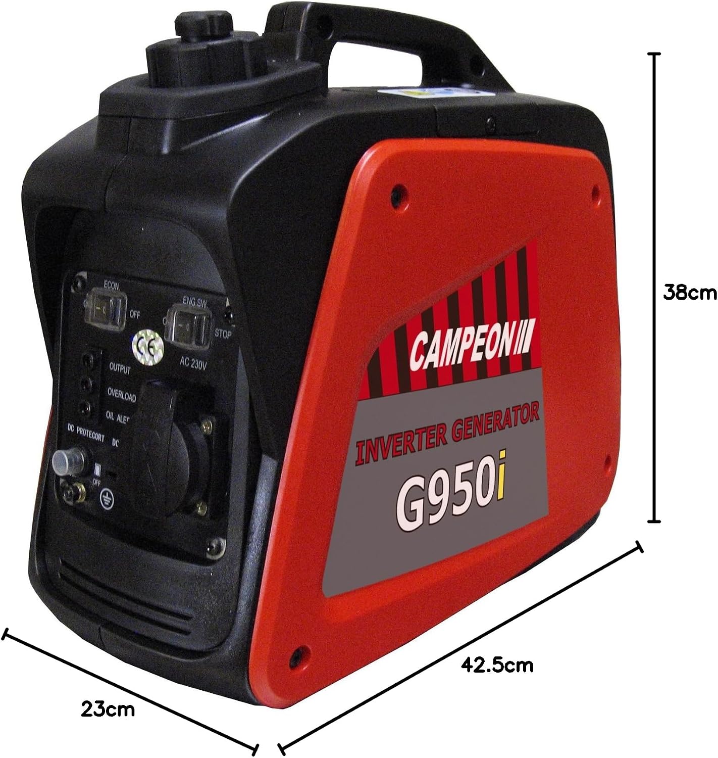 Thumbnail 4 de Campeón 9306 agregat benzynowy 950 W, 230 V, czarno-czerwony