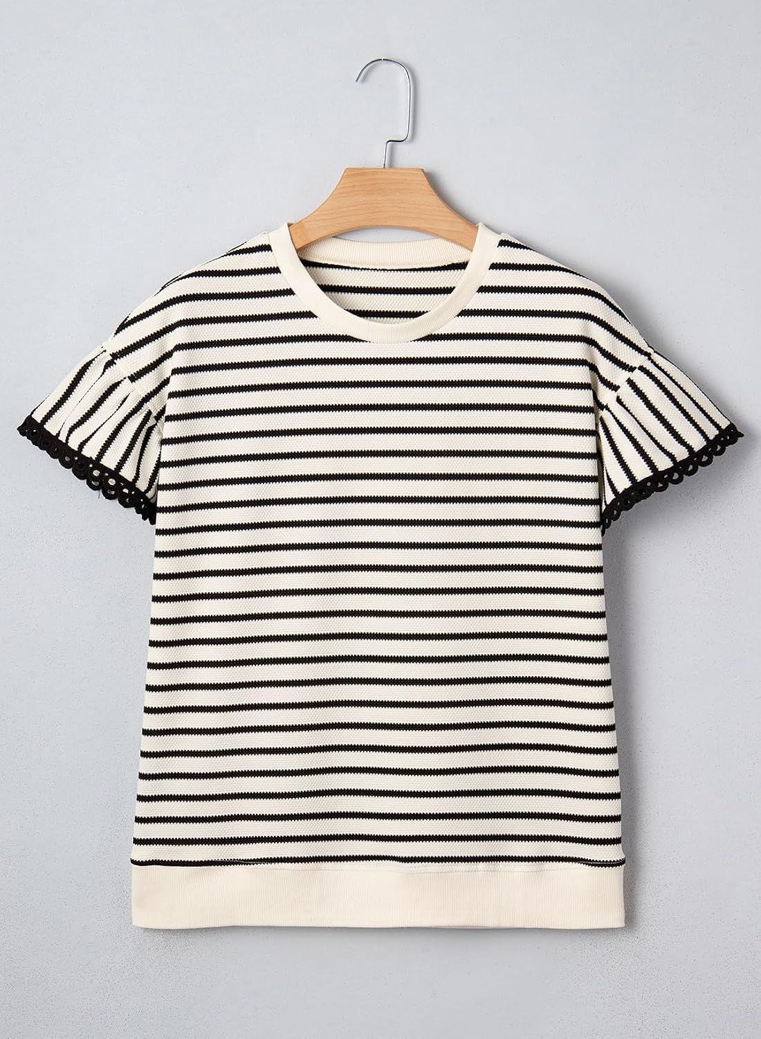 Thumbnail 3 de SHEWIN Women Summer Loose Fit Stripe Knit Top