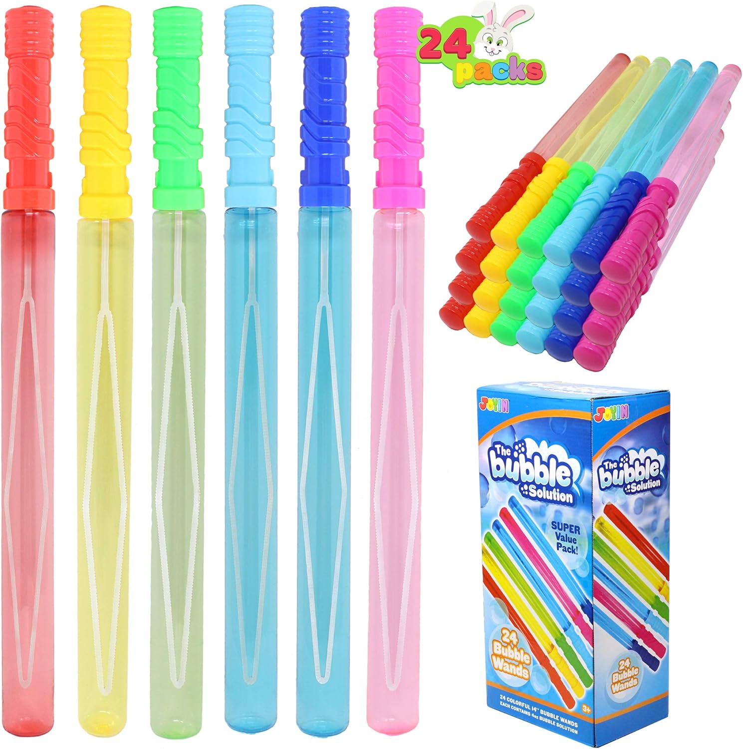 Thumbnail 6 de JOYIN 24-Pack Large Bubbles Wands (14.6 in) — Jumbo Bubble Maker Wands for Kids Parties, Easter & Outdoor Play