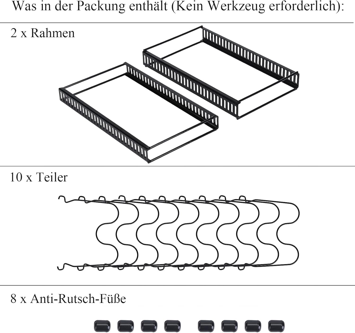 Thumbnail 6 de Toplife Pfannenhalter für die Schublade: erweiterbarer Pfannen-Organizer mit 10 verstellbaren Teilern, schwarz