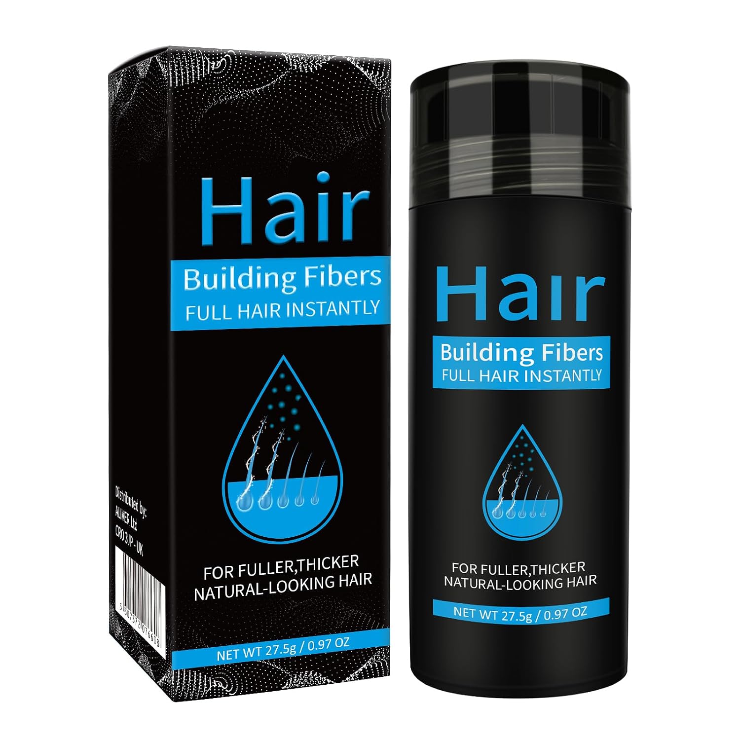 Detalle de Haarpulver Schwarz 27,5G für Haarverdichtung