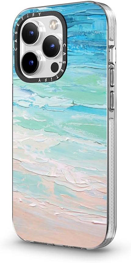 Thumbnail 4 de CASETiFY Clear iPhone 14 Pro Case (Ocean Tides) — Not Yellowing, 6.6 ft Drop Protection, MagSafe Compatible