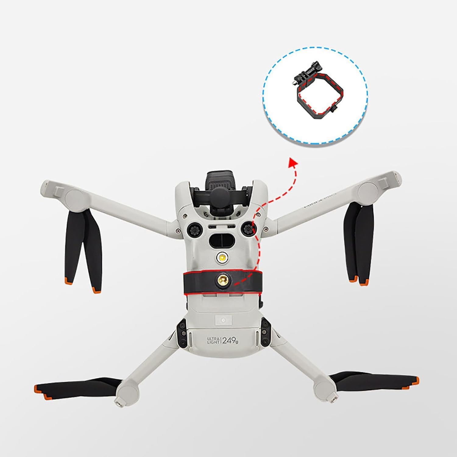 Thumbnail 3 de Action Camera Mount Holder for DJI Mini Series — Gimbal Extension Bracket with 1/4" Screw Adapter