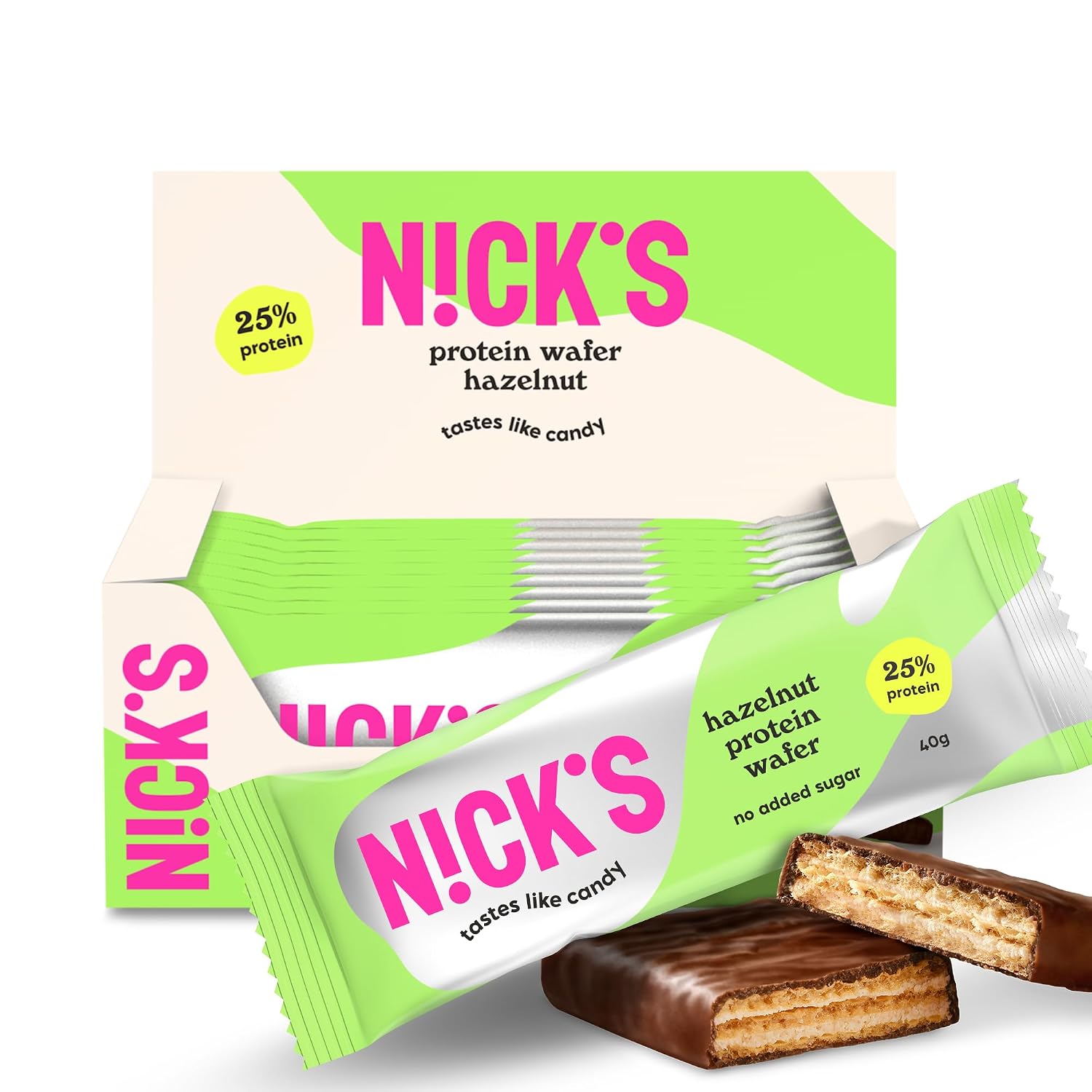 Detalle de NICKS Protein Wafer Riegel Haselnuss 203 kcal 🍫