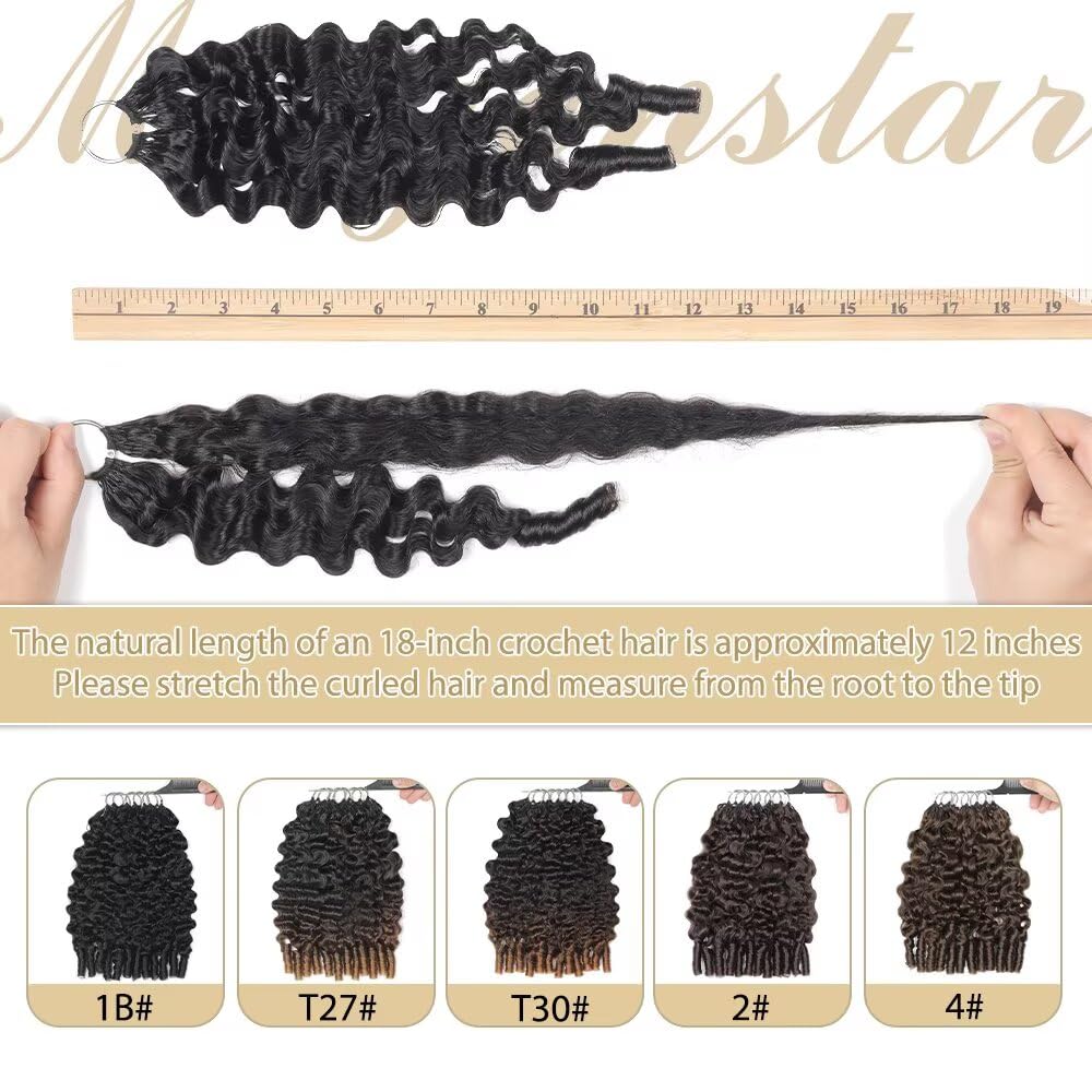 Thumbnail 3 de Burmese Curly Human Crochet Hair (18 inch) 150g Pre-Separated Feather Crochet Bundles for Black Women