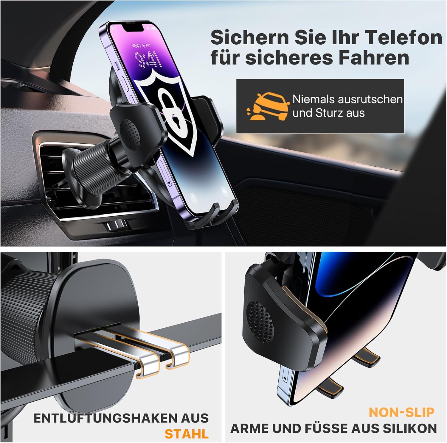 Thumbnail 2 de Miracase Handyhalterung Auto 4,0–7,2 Zoll