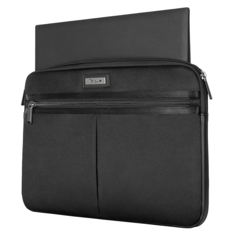 Detalle de Funda Targus TBS953GL 14" Nylon Negro: protección resistente con bolsillo frontal para accesorios