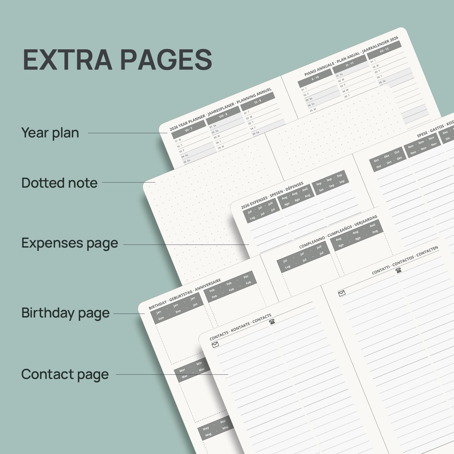 Detalle de POPRUN Pocket Academic Diary 2026–2027: A6 Hardback Weekly Planner (Aug 2026–Dec 2027)