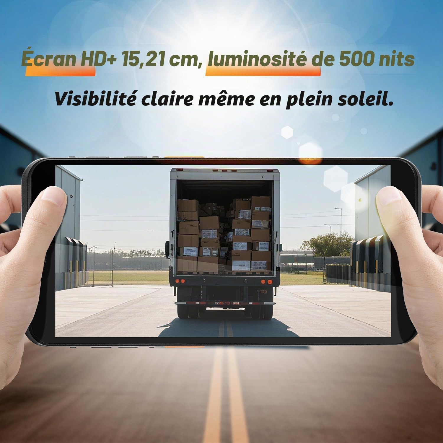 Detalle de NETUM Q900 — Scanner Android 14, écran 5,99" et motorisation HS7 Honeywell, autonomie et robustesse pour entrepôt