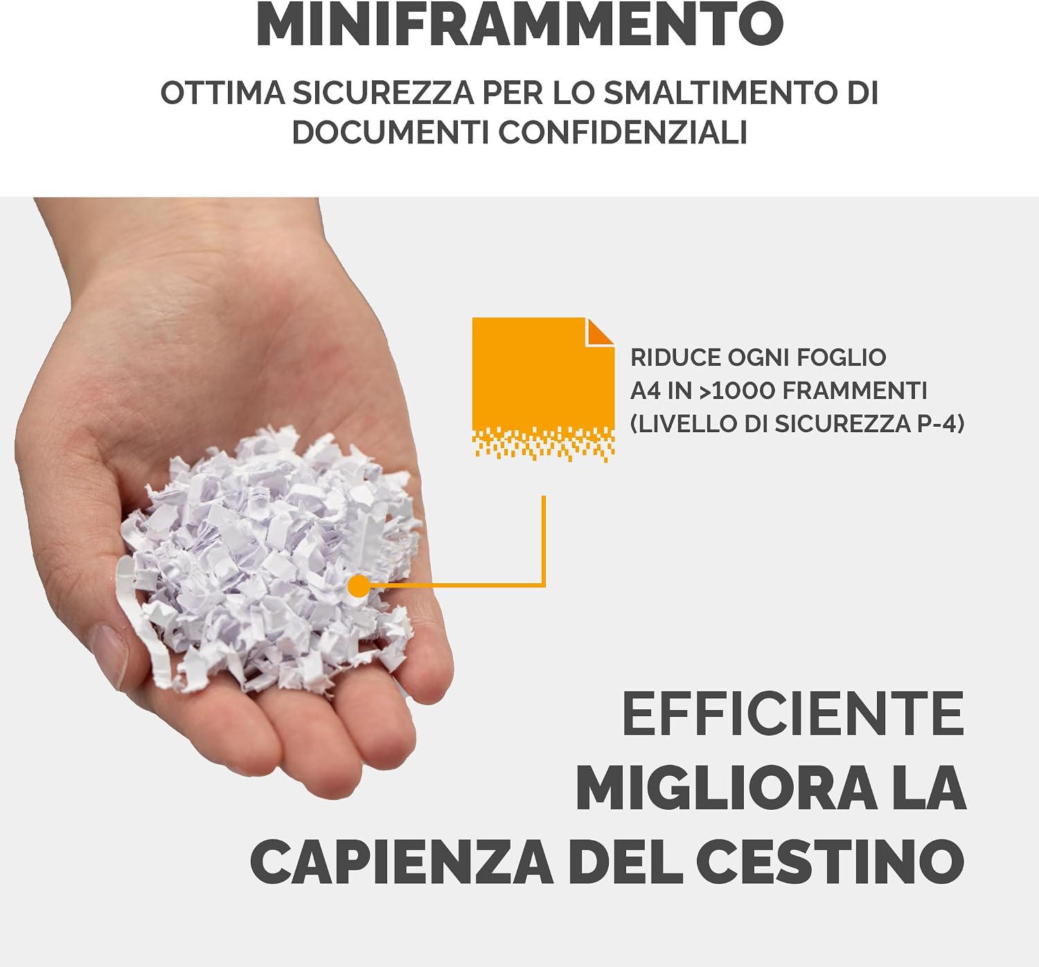 Detalle de Fellowes Distruggidocumenti a microframmenti 12Ms 12 fogli – sicurezza e praticità per casa e ufficio