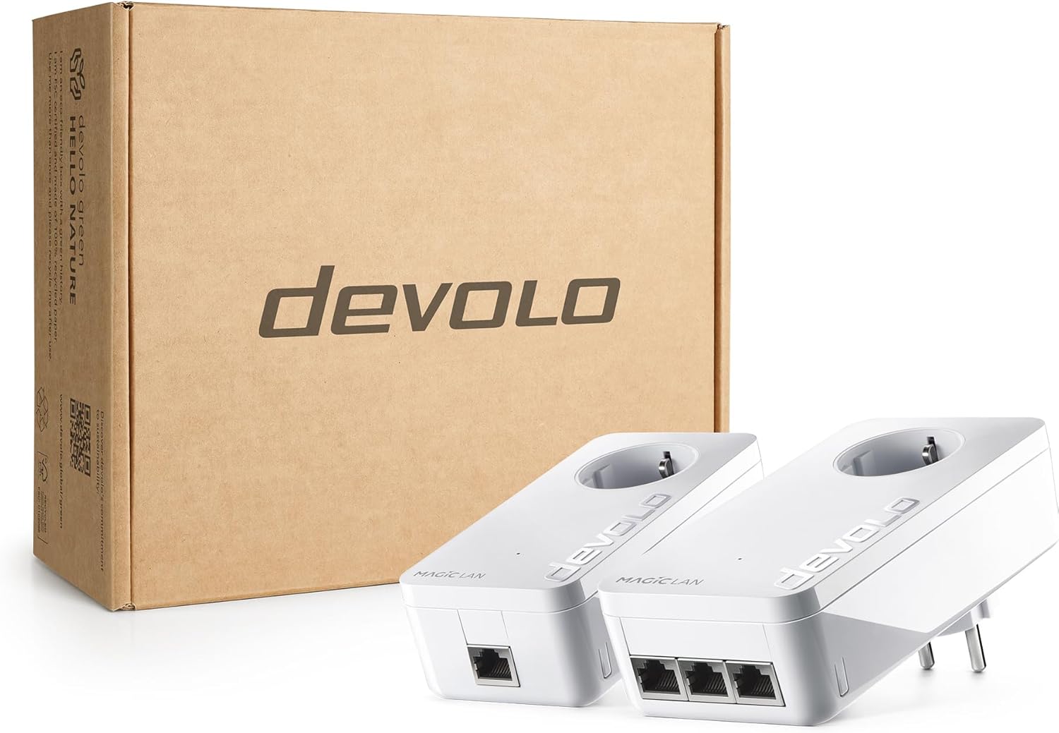 Thumbnail 4 de devolo Magic 2 Triple Starter Kit – Powerline-Adapter mit bis zu 2.400 Mbit/s und 3× Gigabit für Gaming (dLAN 2.0) – weiß
