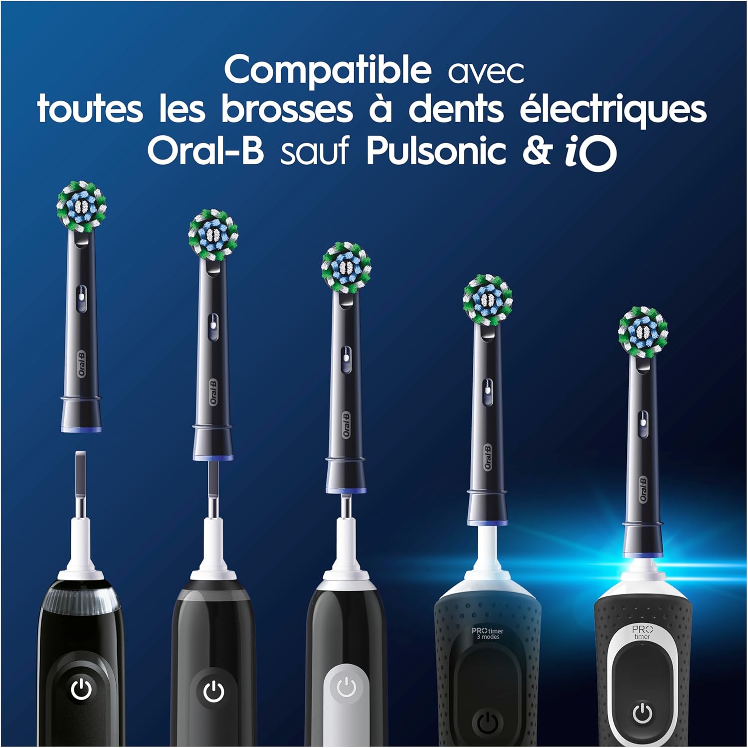 Thumbnail 5 de Oral‑B Pro brossettes Cross Action lot 12 — embouts noirs