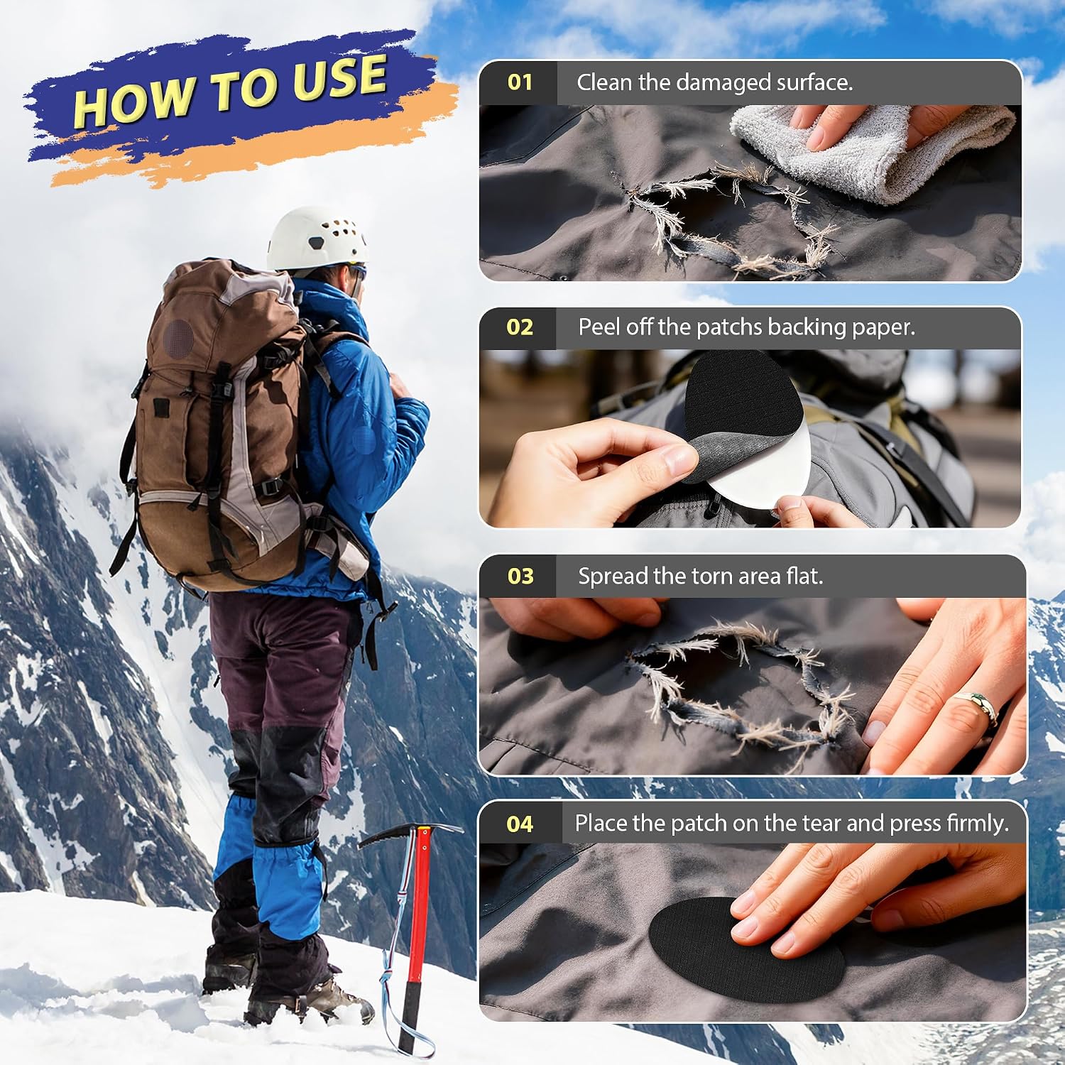 Thumbnail 5 de umaini SFG18P#DE Nylon Repair Patch Kit, 18-Piece Waterproof Self-Adhesive Set