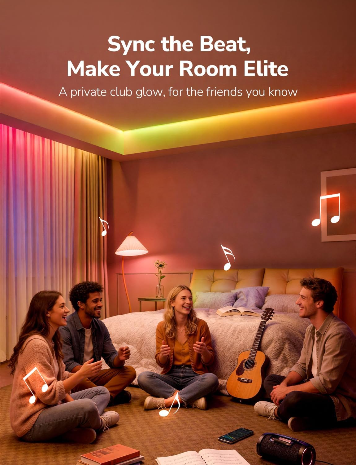 Detalle de Lepro S1 AI RGBIC LED Strip, Wi-Fi, Bluetooth and Music Sync
