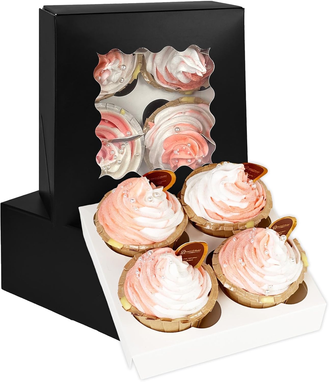 Detalle de Gcardist Automatischer Popup 4 Cupcake-Boxen Schwarz