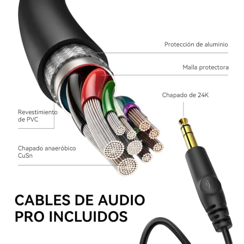 Thumbnail 8 de OneOdio A70 Gen 2, auriculares Bluetooth Hi-Res LDAC con 72 h y conexión por cable