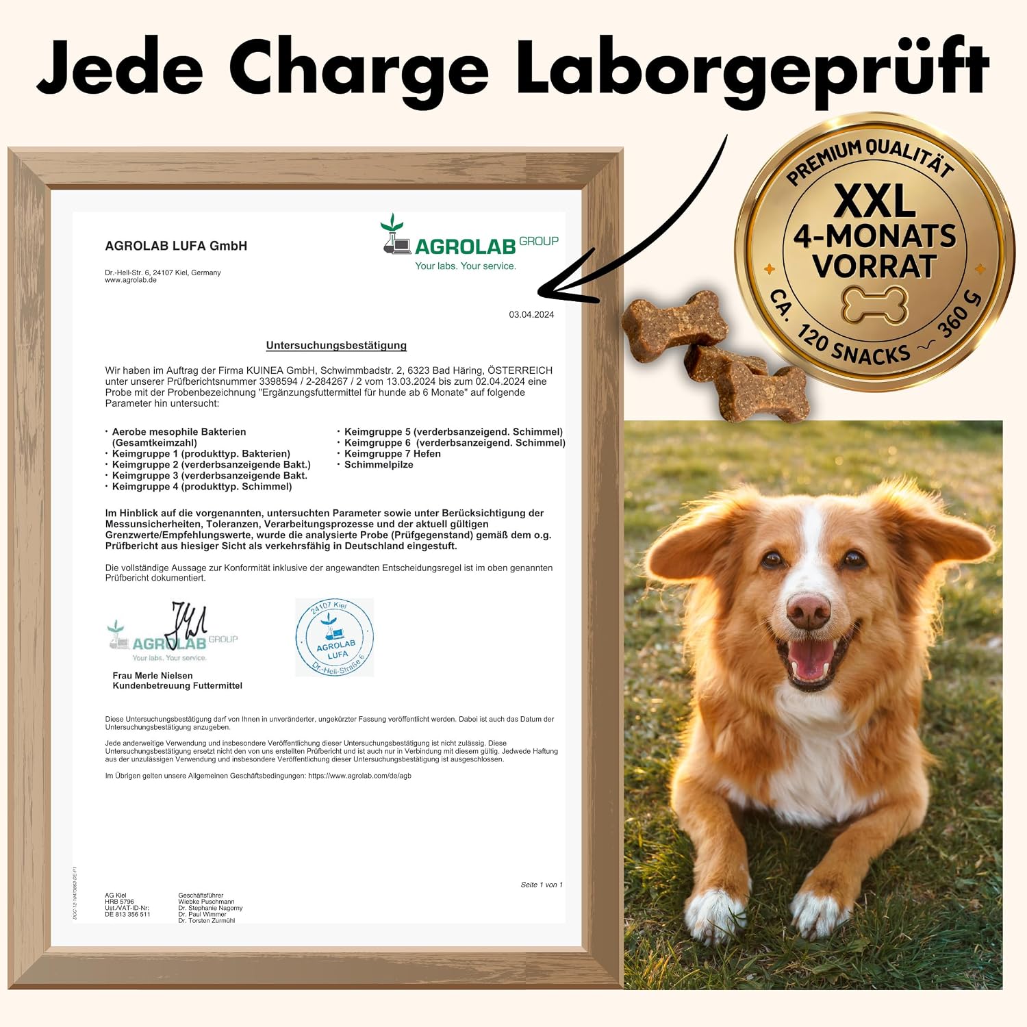 Detalle 2 de KUINEA Multivitamin Snack für Hunde 360 g
