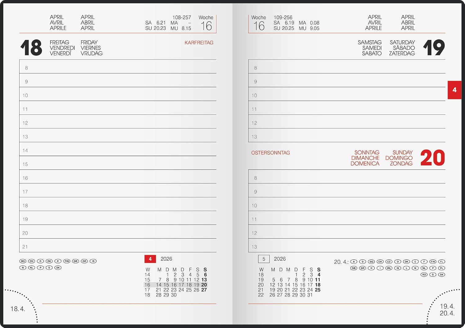 Thumbnail 2 de BRUNNEN Taschenkalender Mod. 736 ’26 (A6) – Kunststoff, dunkelblau