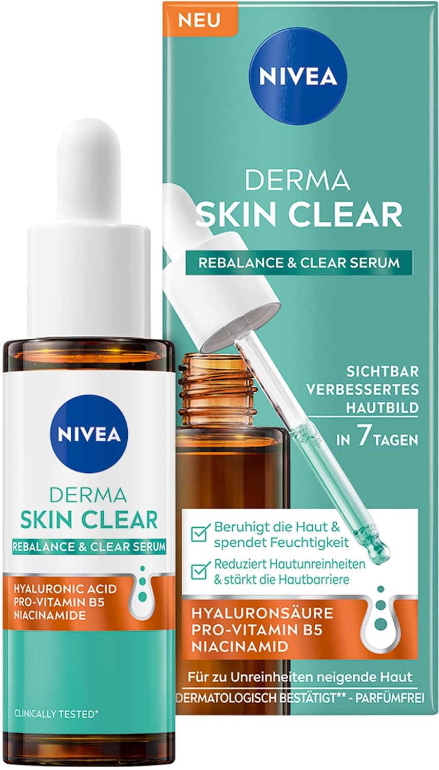 Detalle de NIVEA FACE Derma Skin Clear Serum – Rebalance & Clear Serum für unreine Haut