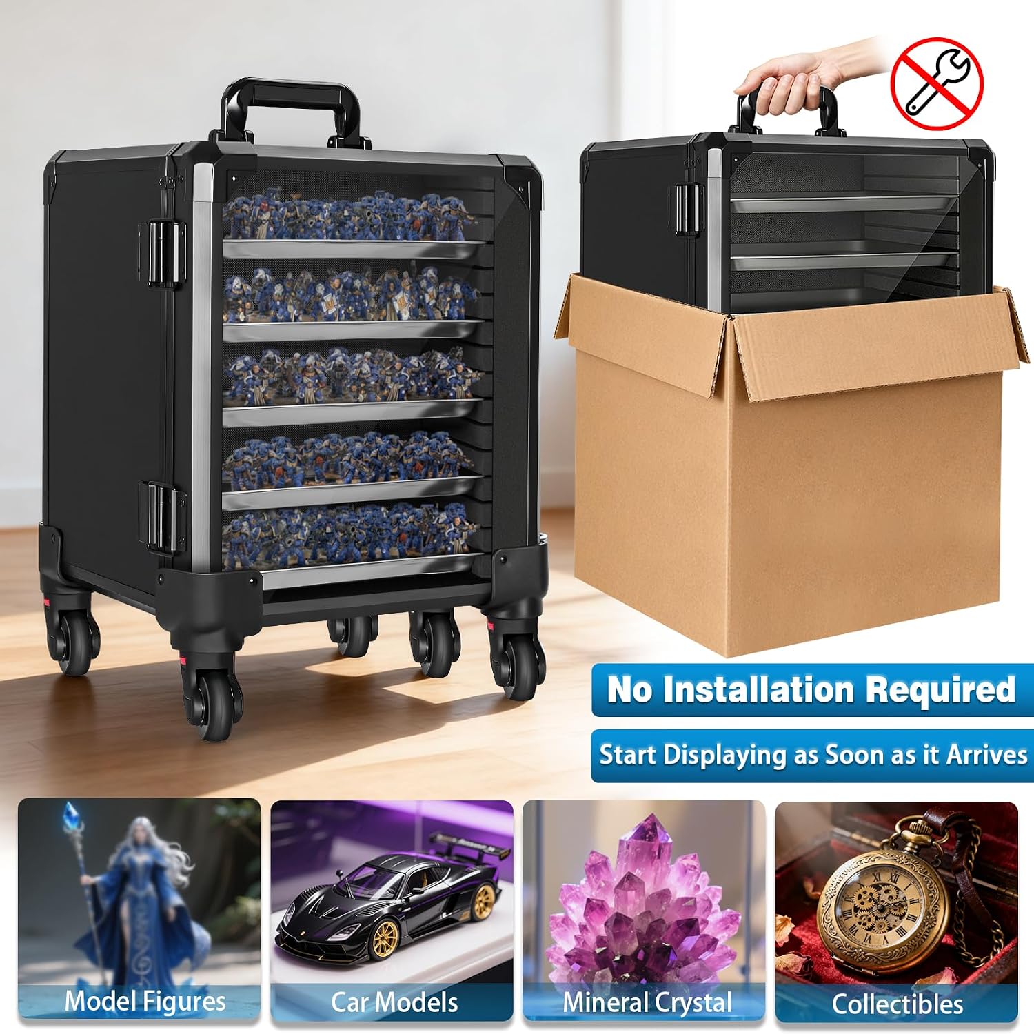 Thumbnail 4 de WELIDAY Miniatures Storage Case 5 Trays