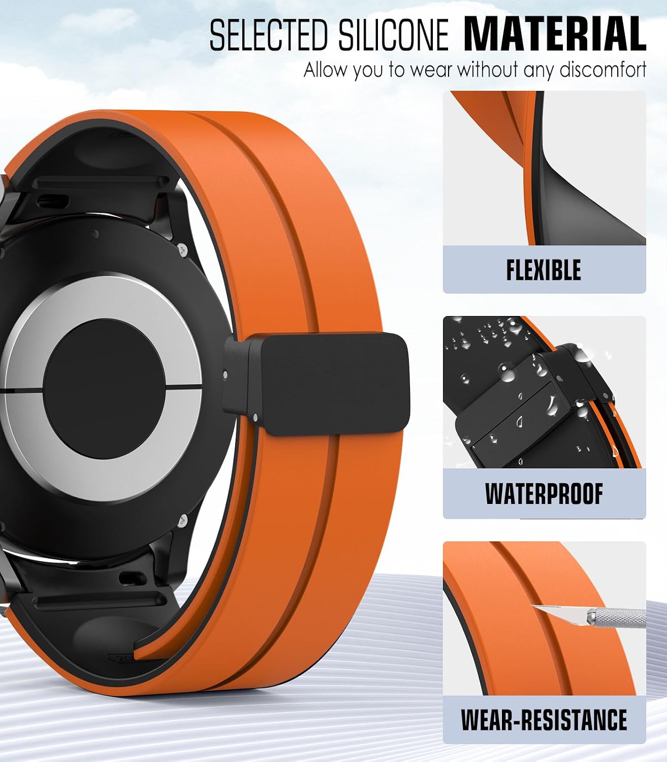 Thumbnail 4 de MoKo Strap for Samsung Galaxy Watch 44mm, silicone bands
