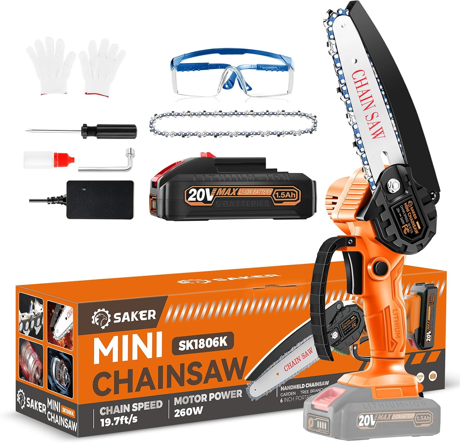 Thumbnail 6 de Saker Mini Chainsaw 6-Inch