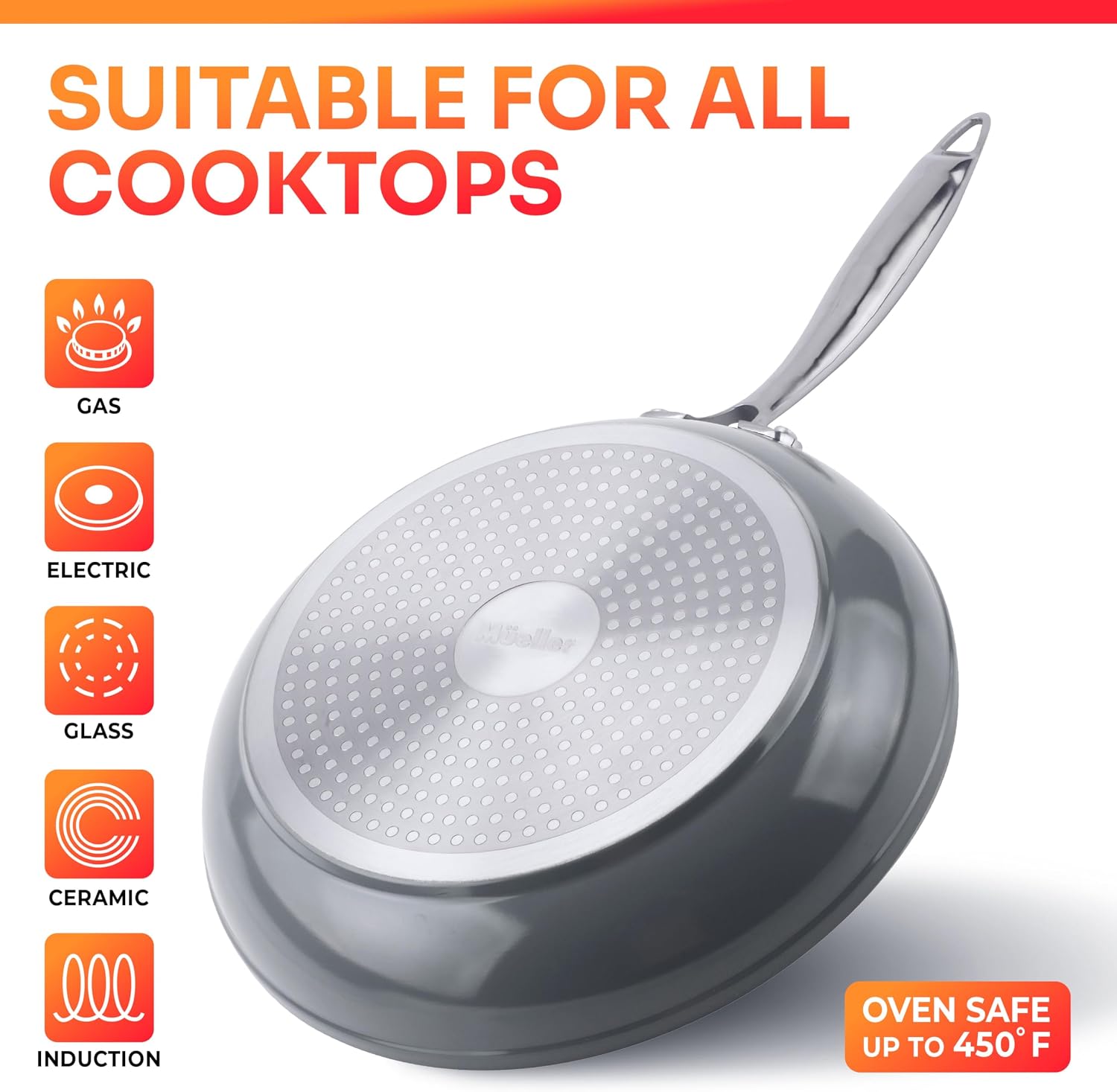 Detalle 2 de Mueller Frying Pan with Aluminum Body
