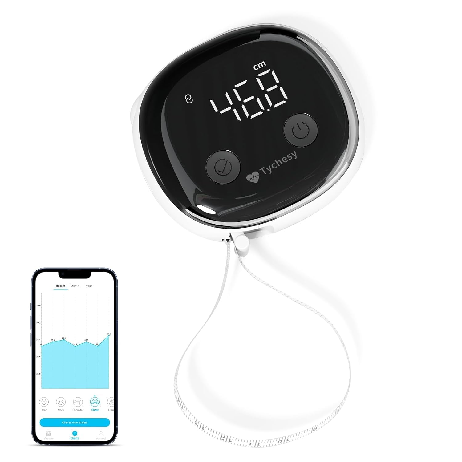 Detalle de Tychesy Smart Body Tape Measure