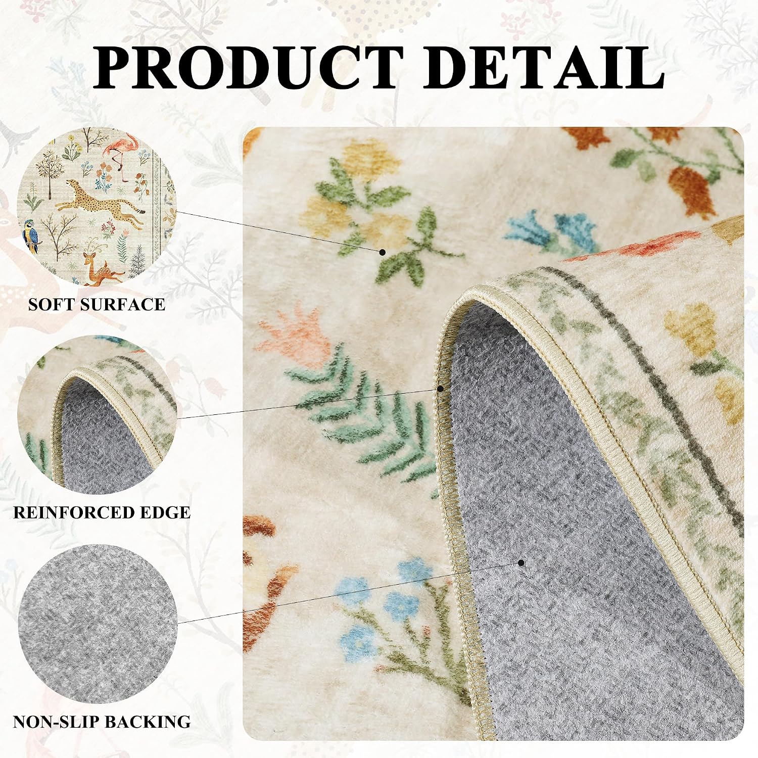 Thumbnail 4 de DUKINO 2x4 Washable Runner Rug