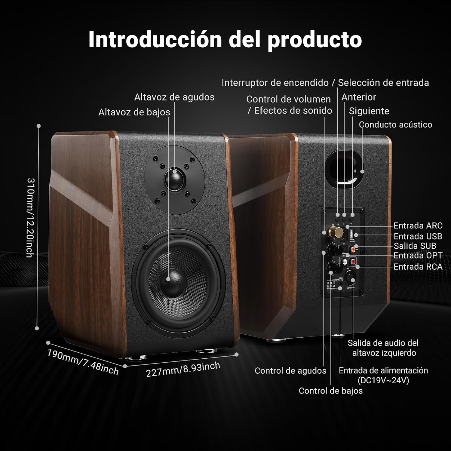 Detalle 2 de AIYIMA S700 altavoces estantería 100 W