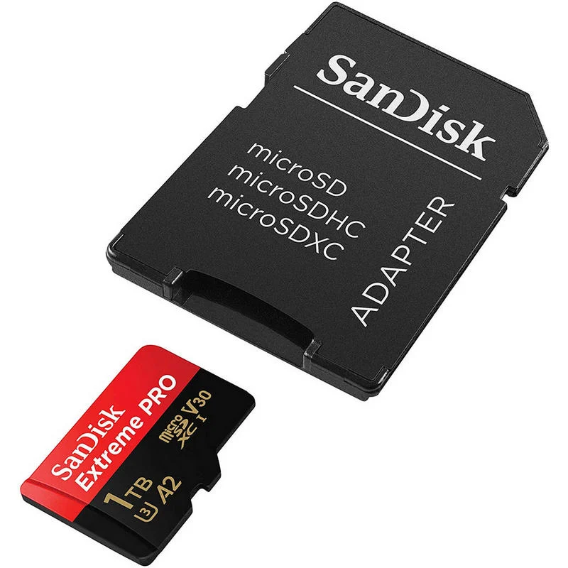 Detalle de SanDisk Extreme Pro MicroSDXC 1TB: rendimiento extremo para móvil, acción y drones