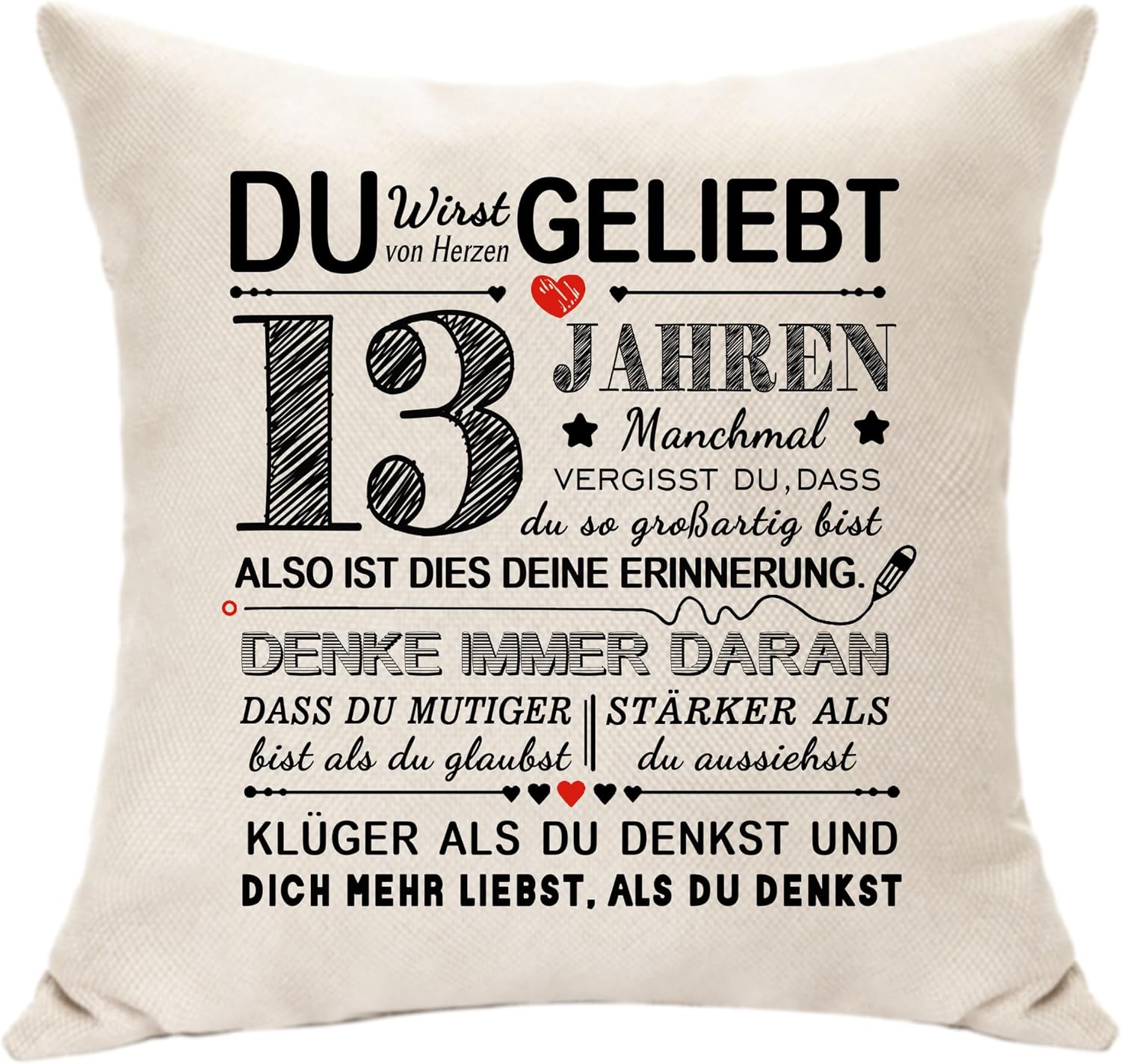 Detalle de 35. Geburtstag Geschenkidee: Kissenbezug als Erinnerungsdeko – Für Frauen & Männer