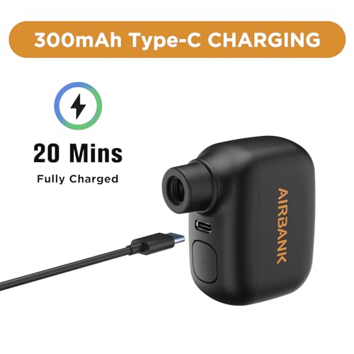 Detalle de AIRBANK Pocket SE: Mini bomba eléctrica de bici para válvulas Schrader y Presta