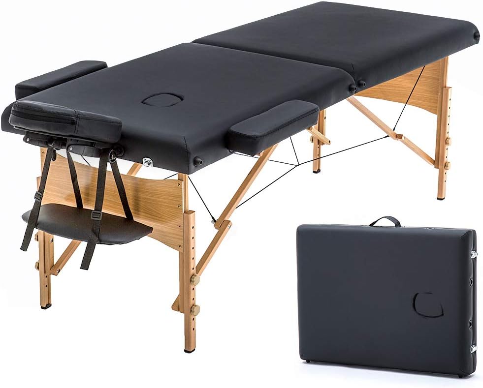 Detalle de BestMassage Massage Bed Portable Massage Table, 84-Inch Folding, Adjustable Height