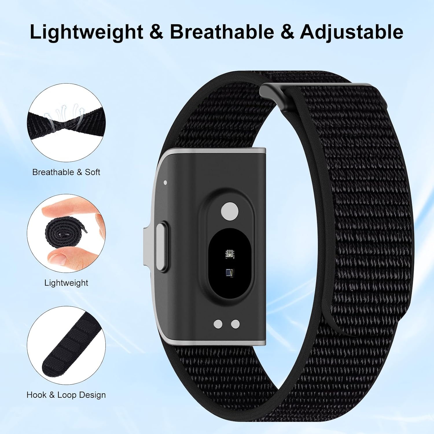 Thumbnail 1 de ZOOROO Nylon Loop Sport Replacement Bands for Hume Health Band (adjustable breathable strap)