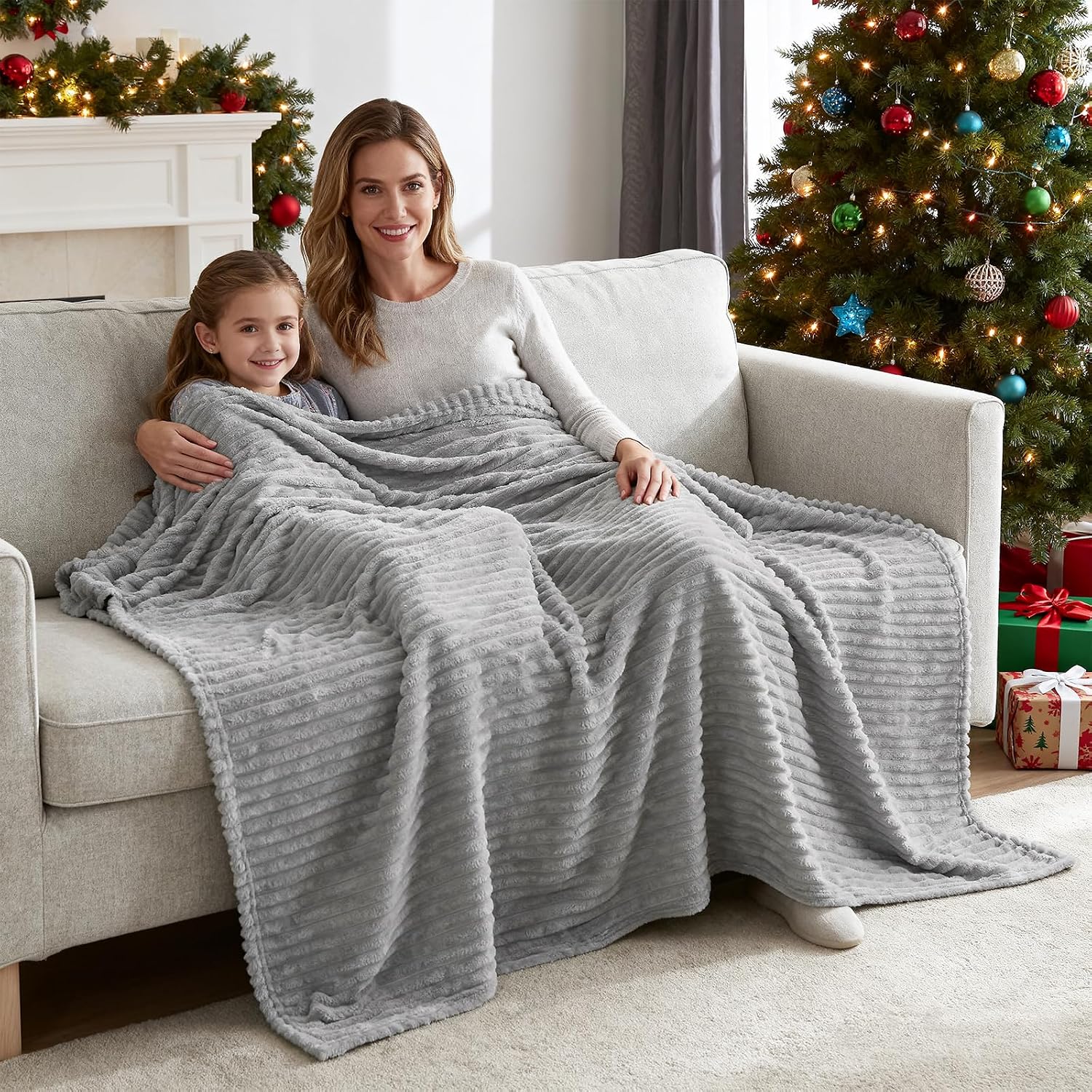Detalle 2 de QOFLY Kuscheldecke Flanell 200 x 230 cm