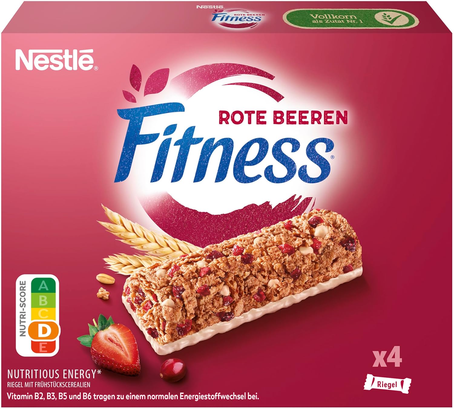Thumbnail 1 de Nestlé FITNESS Bars Rote Beeren Cerealienriegel (8er Pack, je 23,5 g) – Energieriegel mit Vollkorn