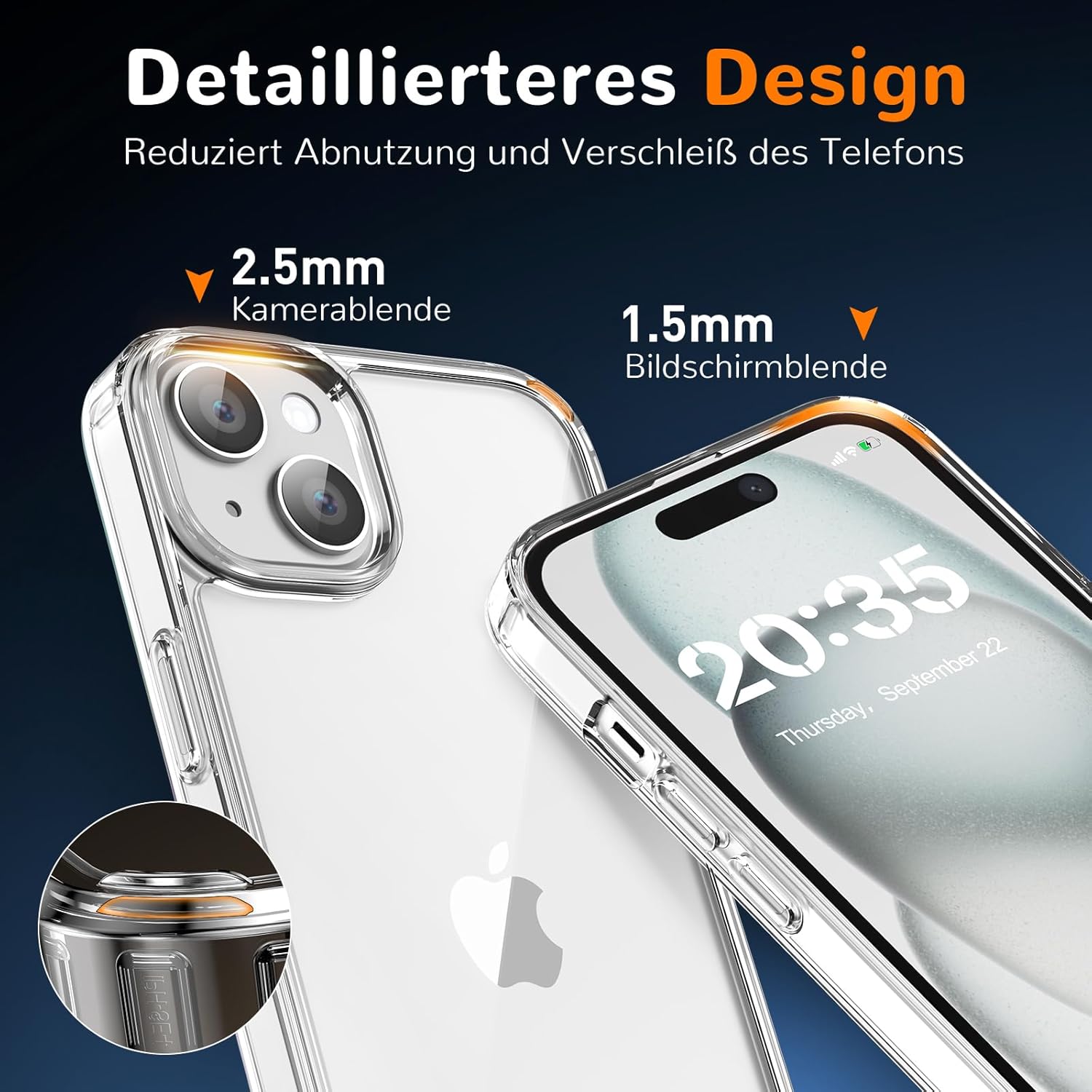 Thumbnail 4 de Clear TPU iPhone 15 case 9FT drop