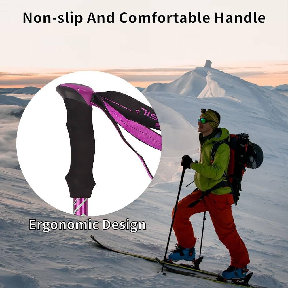 Thumbnail 4 de HOVIN Damen-Walkingstöcke faltbar (105–125 cm) – Trekkingstöcke mit Gummipuffern