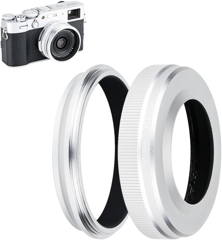Detalle de JJC Lens Hood with Adapter Ring for Fujifilm X100 Series: Practical Protection with 49mm Compatibility